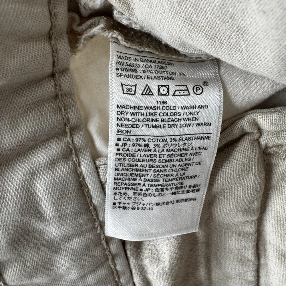 Banana Republic Pants Mens 34x32 Slim Fit Chino‎ Stretch Casual Altered Shorter